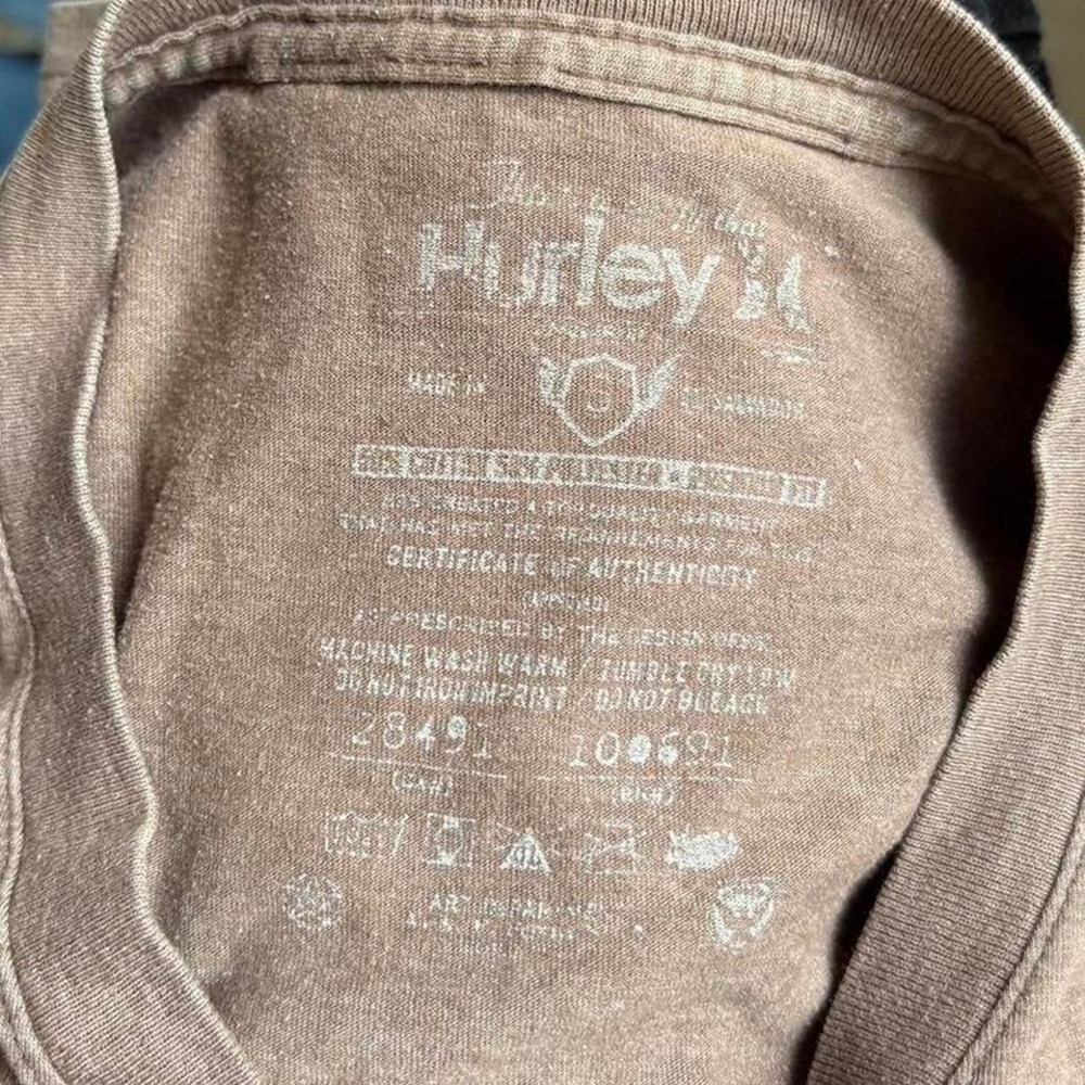Y2K 2000s hurley spellout brown top - Picture 8 of 8